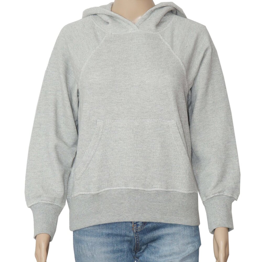 Free People With Everything Sweatshirt Heather Grey Hooded Top S - Picture 9 of 11